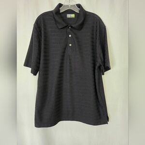 Titanium Links Edition Black Striped Polo Size L